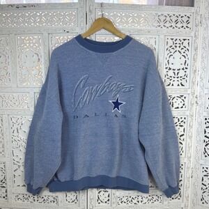 Vintage Dallas Cowboys Tapestry Sweatshirt Mens Large 90's NFL Crewneck